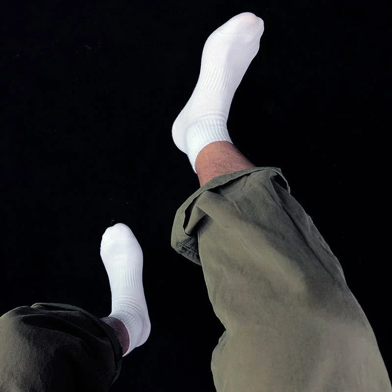 Cotton Couple Socks Unisex Solid Color（5 pairs）