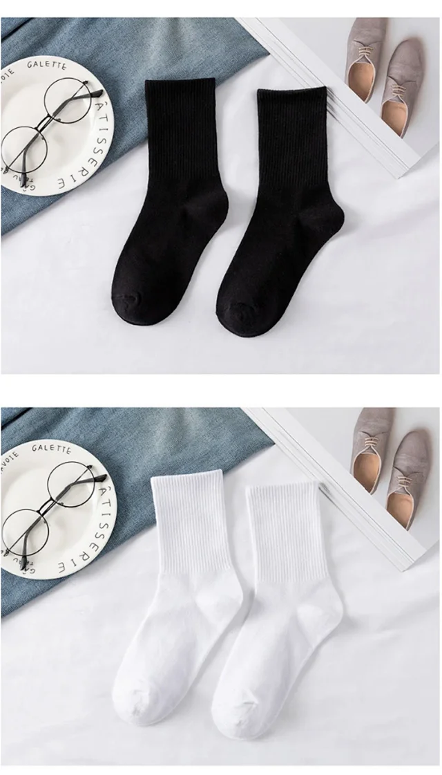Unisex Solid Cotton Ankle Socks（10 pairs） Detail