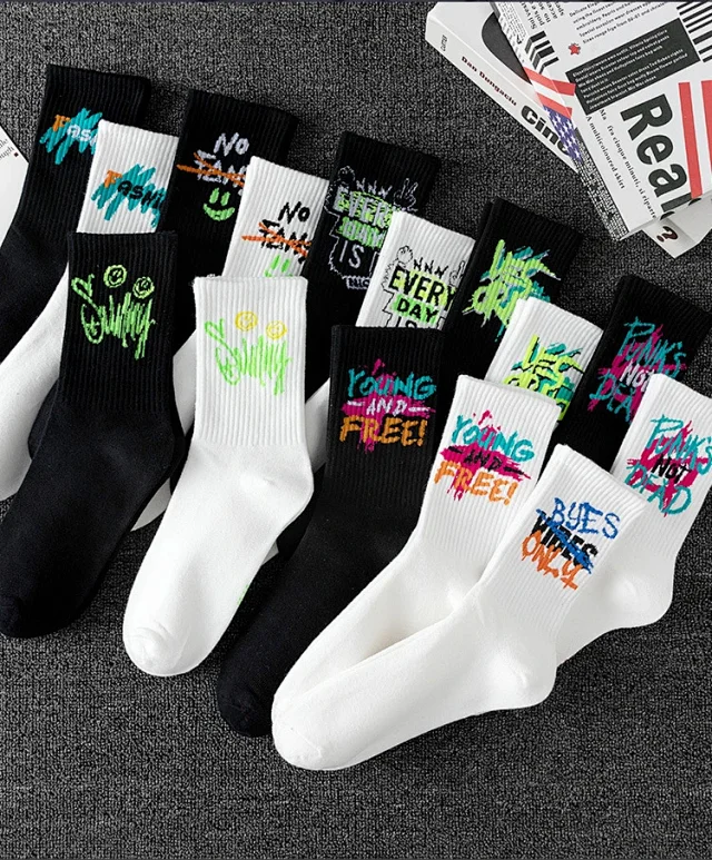 Graffiti Men's Ankle Sports Socks（20 pairs） Detail