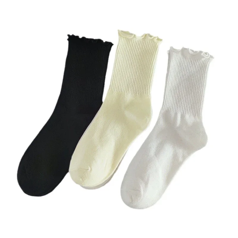 Ruffled Japanese Cotton Socks（6 pairs）