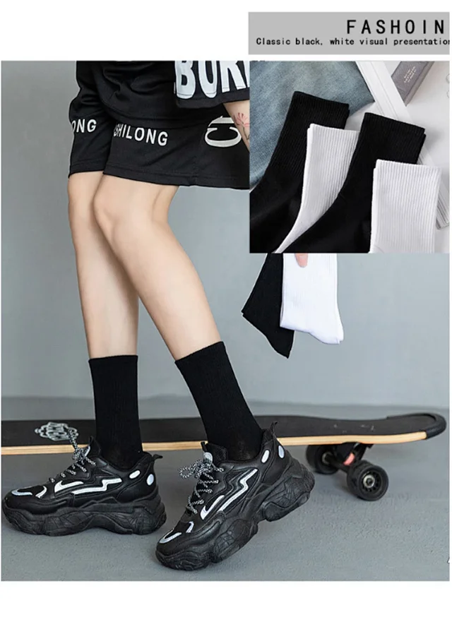 Unisex Solid Cotton Ankle Socks（10 pairs） Detail