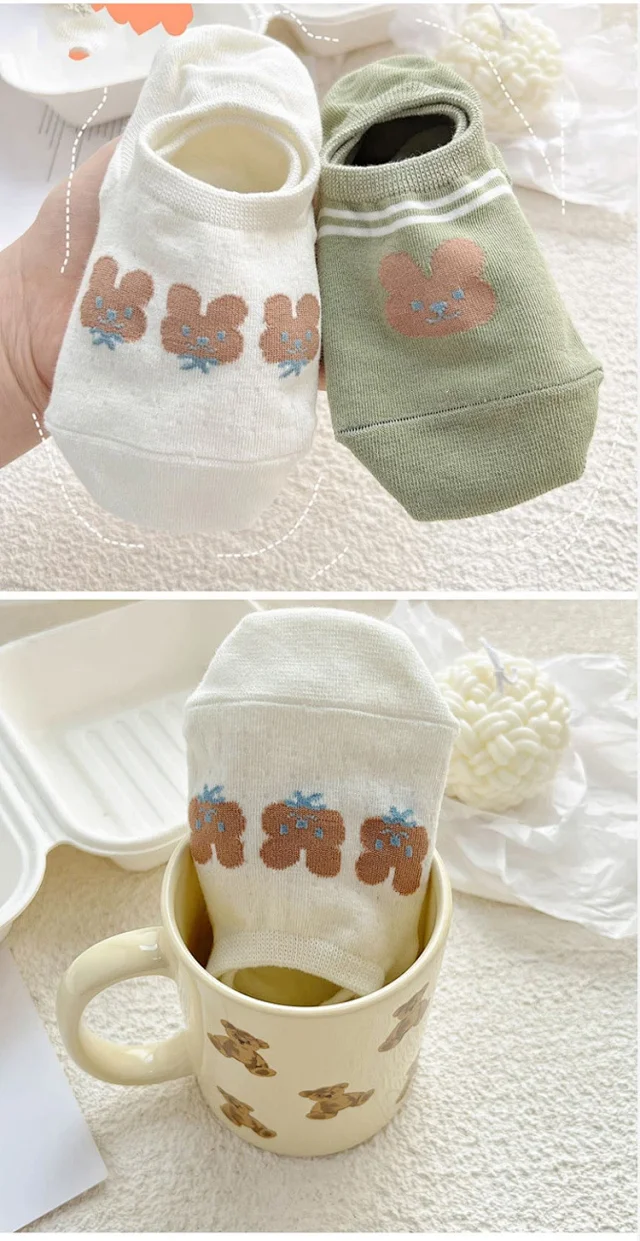 Cartoon Cotton No-Show Socks（10 pairs） Detail