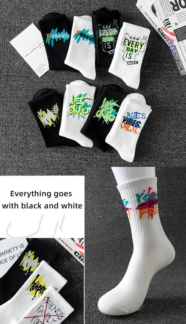 Graffiti Men's Ankle Sports Socks（20 pairs） Detail