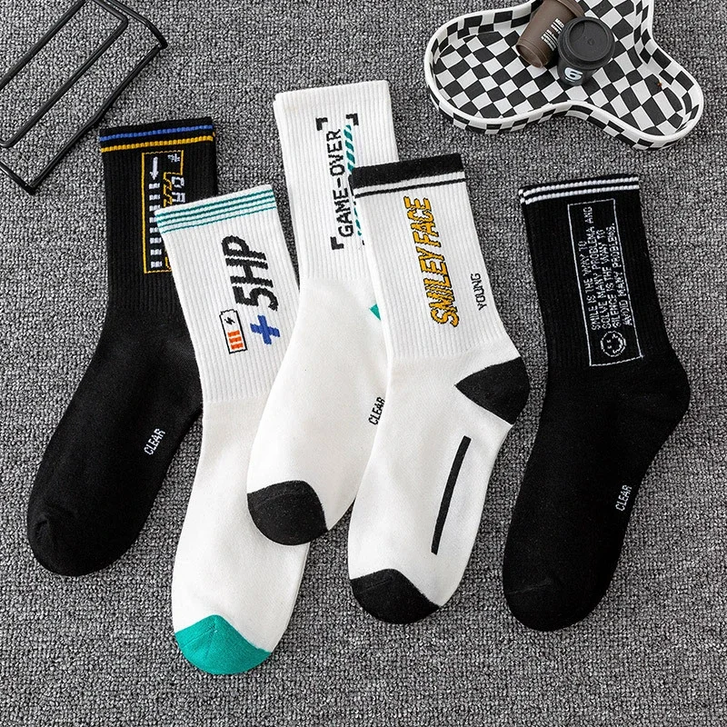 White Cotton Couple's Mid-Calf Socks（10 pairs）