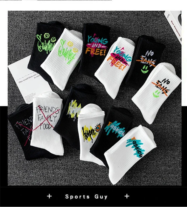 Graffiti Men's Ankle Sports Socks（20 pairs） Detail
