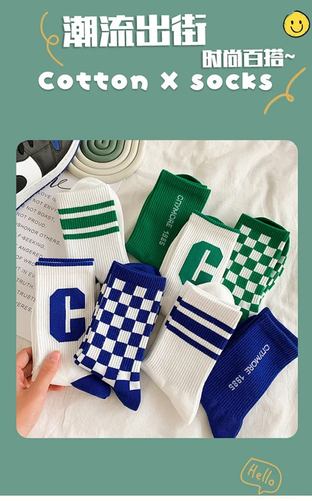 Korean Student Spring/Summer Socks（10 pairs） Detail