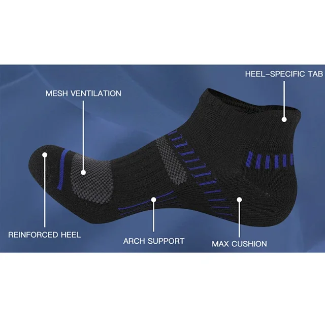 Breathable Unisex Sports Ankle Socks（10 pairs） Detail