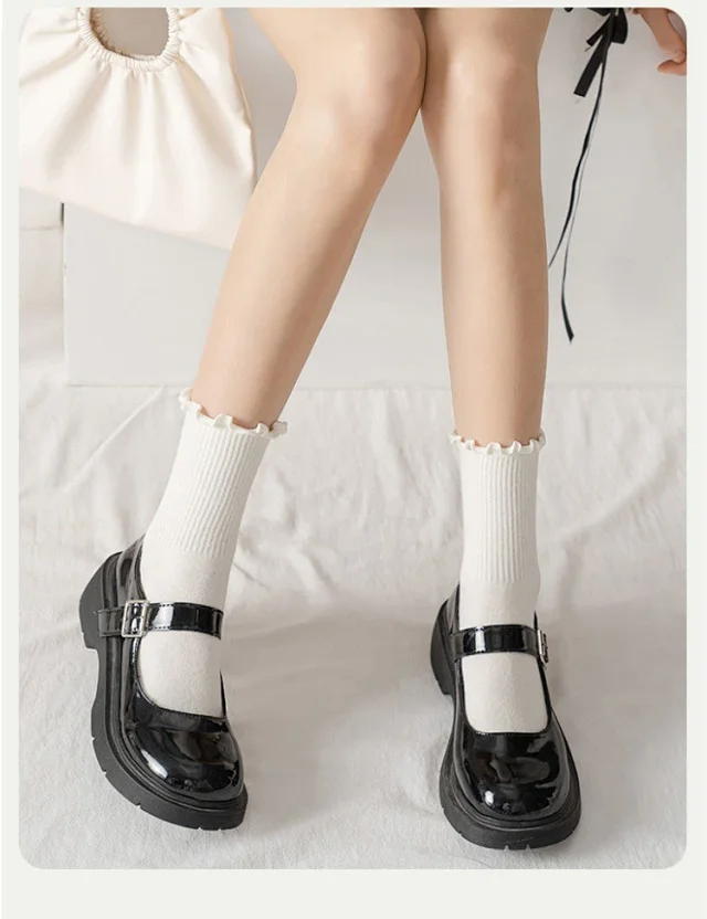 Ruffled Japanese Cotton Socks（6 pairs） Detail