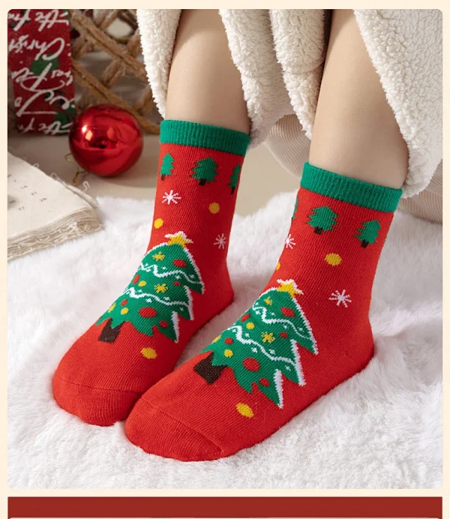 Kids' Red Christmas Socks（10 pairs） Detail
