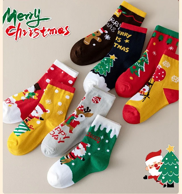 Kids' Red Christmas Socks（10 pairs） Detail