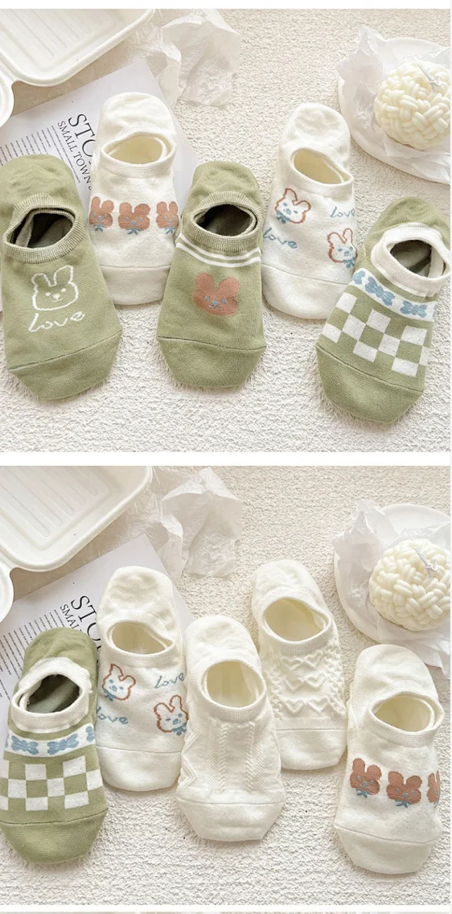 Cartoon Cotton No-Show Socks（10 pairs） Detail