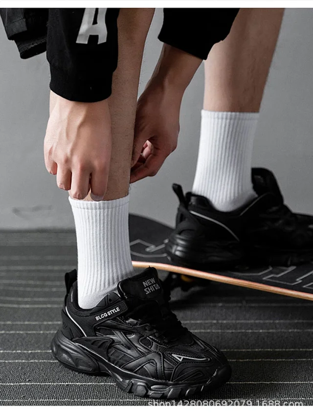 Cotton Couple Socks Unisex Solid Color（5 pairs） Detail