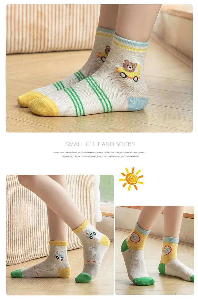 Girls' Mesh Ankle Socks for Spring Summer（1 pairs） Detail
