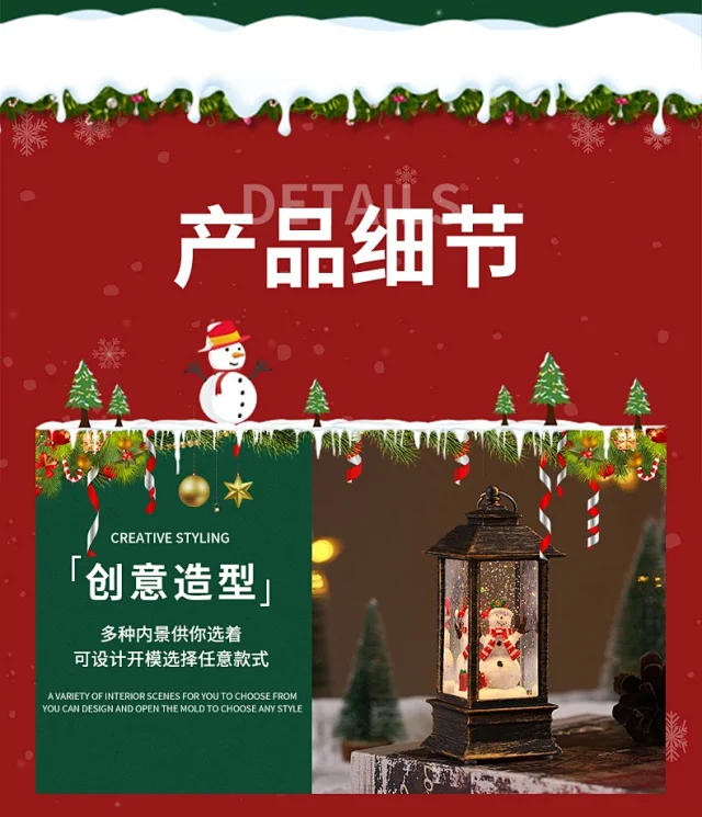 Santa Lantern Decoration Detail