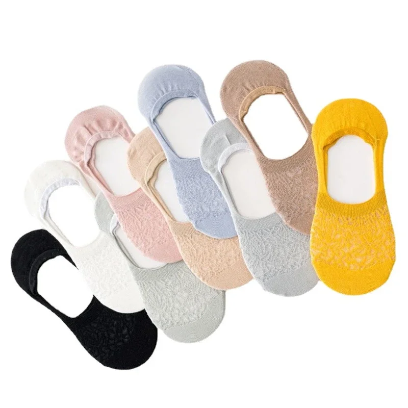 Lace Trim Invisible Summer Socks（10 pairs）