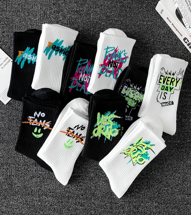 Graffiti Men's Ankle Sports Socks（20 pairs） Detail
