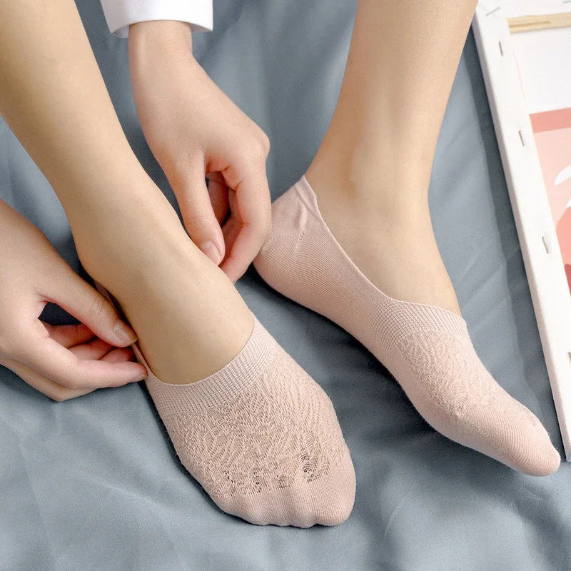 Lace Trim Invisible Summer Socks（10 pairs）