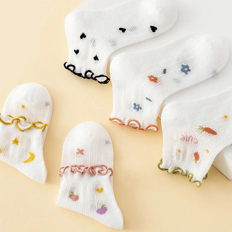 Lace-Trimmed Baby Socks（10 pairs）