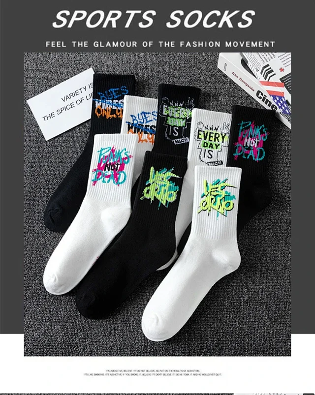 Graffiti Men's Ankle Sports Socks（20 pairs） Detail