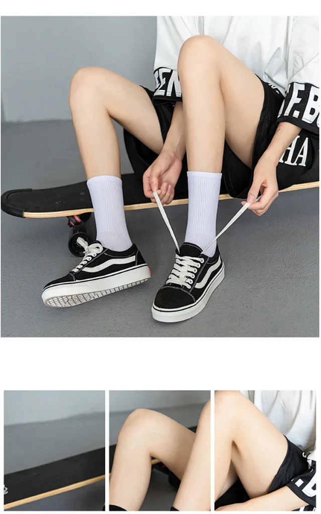 Unisex Solid Cotton Ankle Socks（10 pairs） Detail