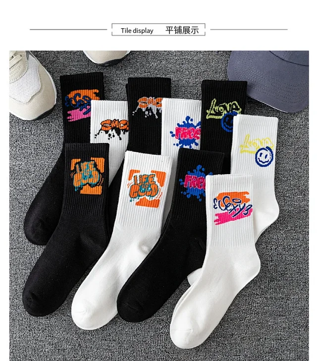 Men's Oversize Mid-Calf Sports Socks（30 pairs） Detail