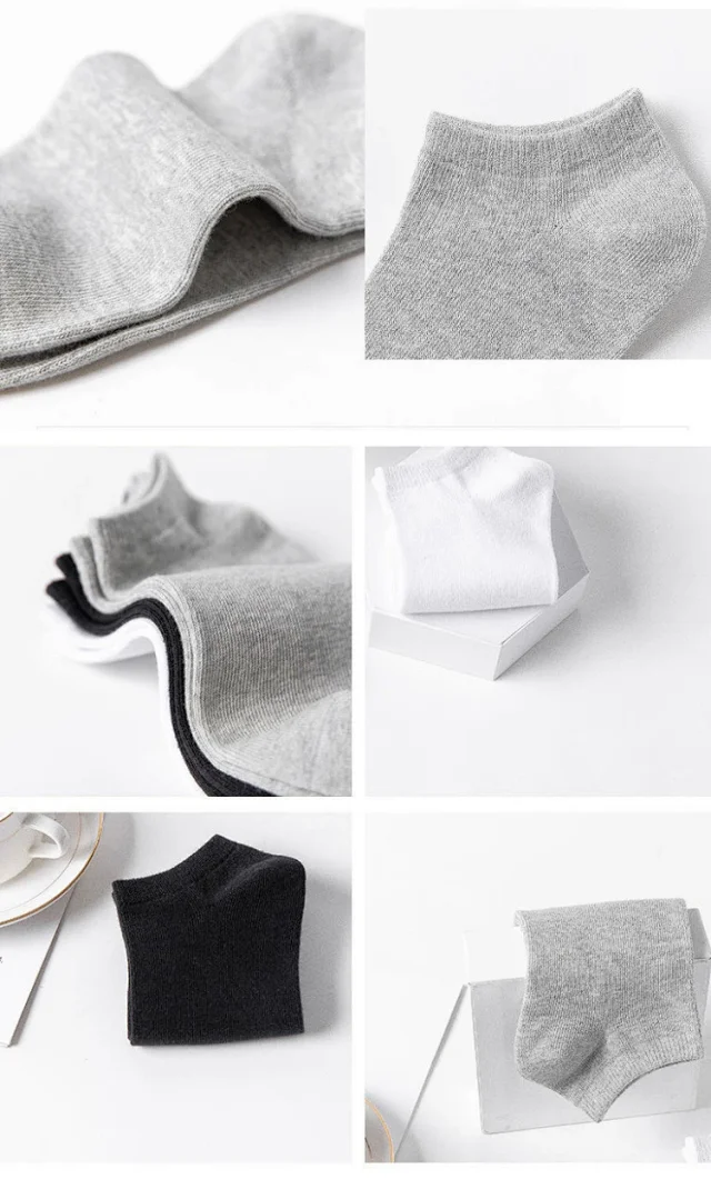 Men's Summer Cotton Ankle Socks（15 pairs） Detail
