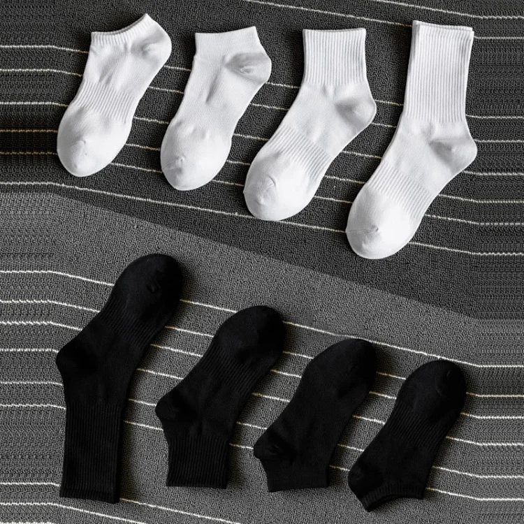 Cotton Couple Socks Unisex Solid Color(5 pairs)