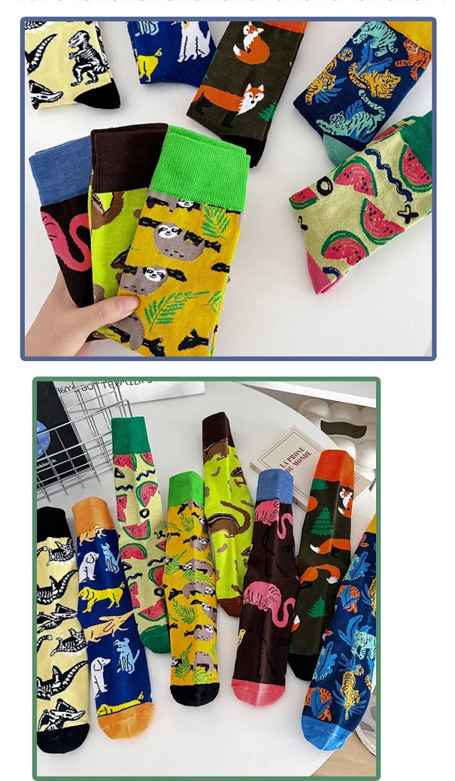Trendy Unisex Mid-Calf Sweat-Absorbing Socks（8 pairs） Detail