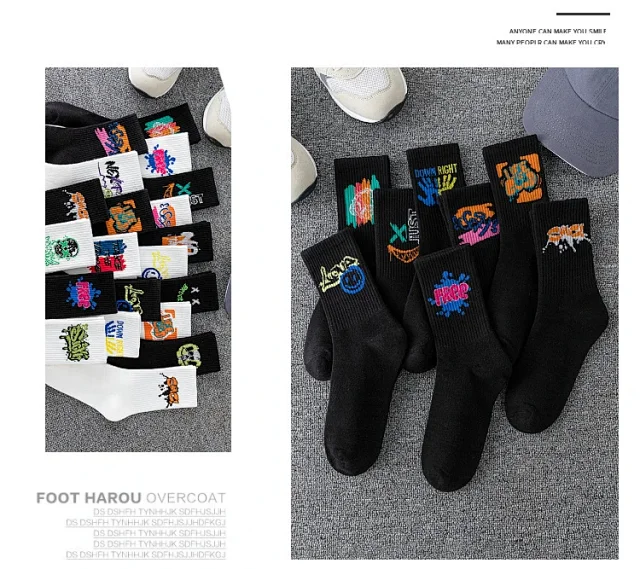 Men's Oversize Mid-Calf Sports Socks（30 pairs） Detail