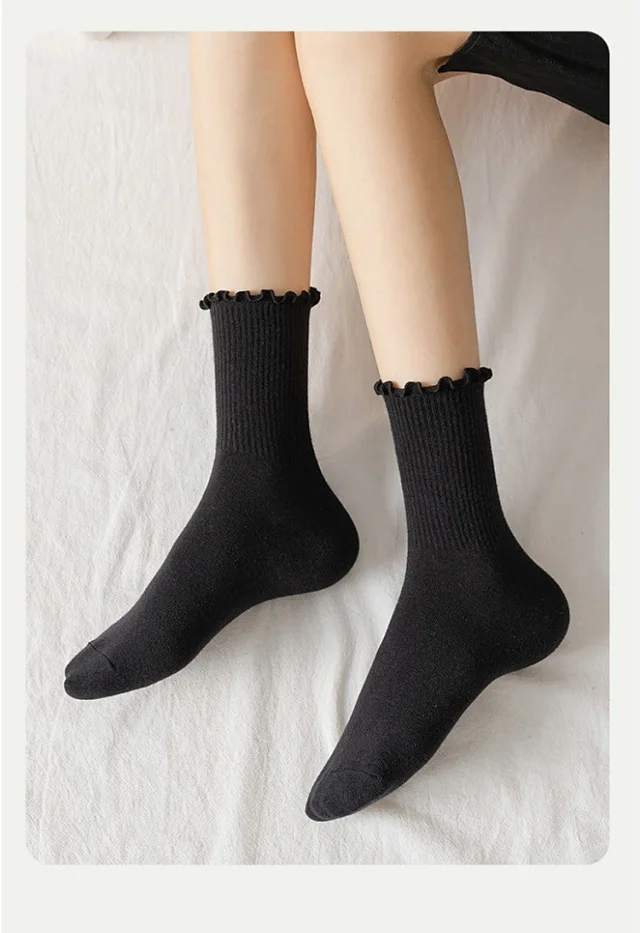 Ruffled Japanese Cotton Socks（6 pairs） Detail