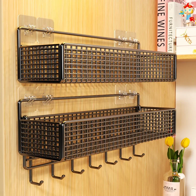 Black Wall-Mounted Rack