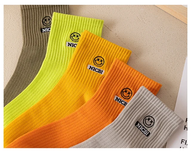 Breathable White Cartoon Socks（10 pairs） Detail