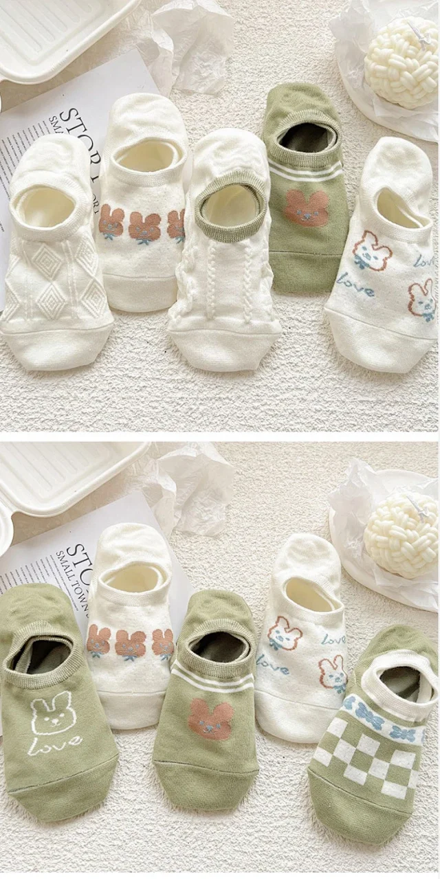 Cartoon Cotton No-Show Socks（10 pairs） Detail