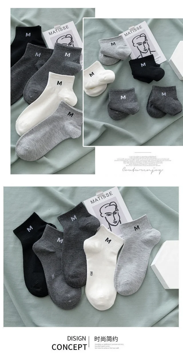 Men's White Breathable Ankle Socks（10 pairs） Detail