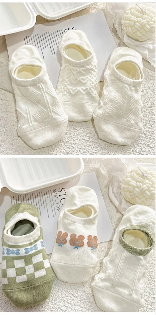 Cartoon Cotton No-Show Socks（10 pairs） Detail