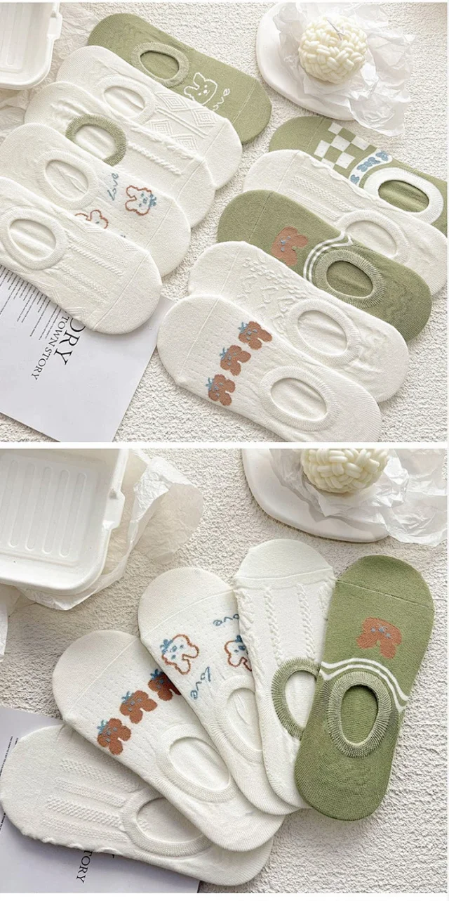 Cartoon Cotton No-Show Socks（10 pairs） Detail
