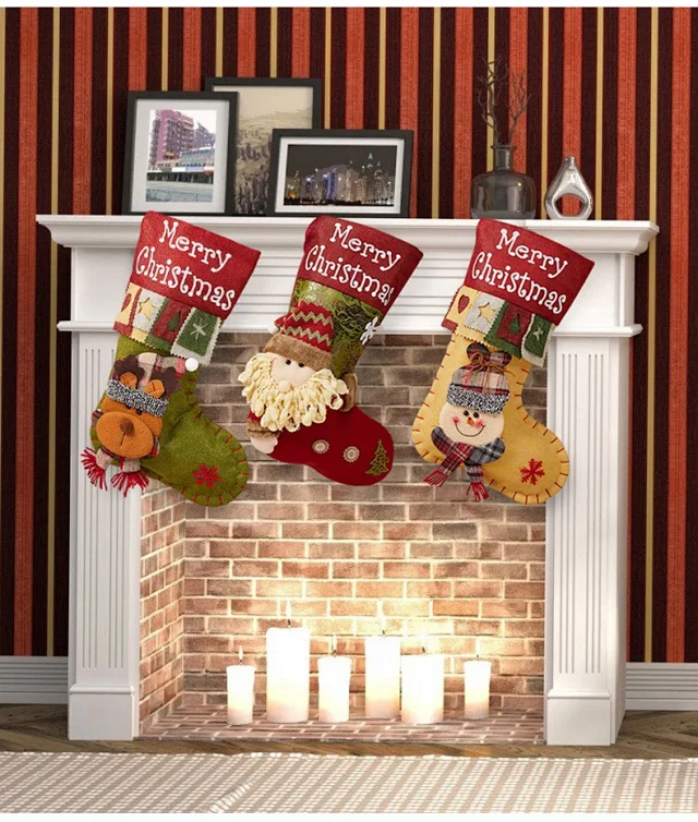 Snowman Christmas Stocking Detail