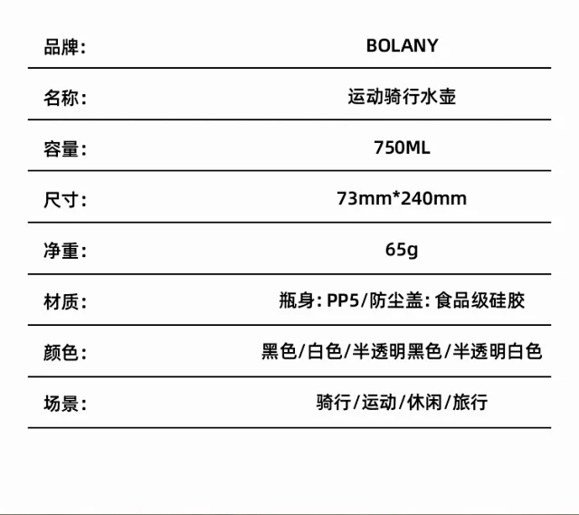 BOLANY Water Bottle Detail