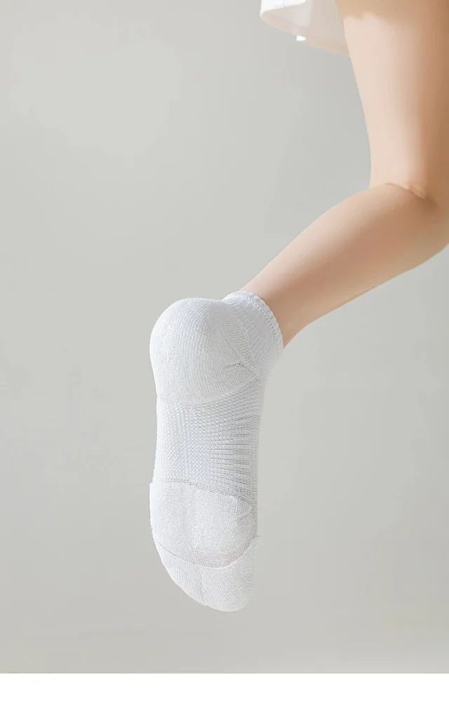 Ladies' Athletic Socks, Candy - Colored, Campus Style, Non - Slip Heel Detail