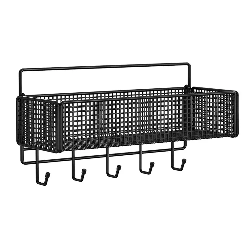 Black Wall-Mounted Rack