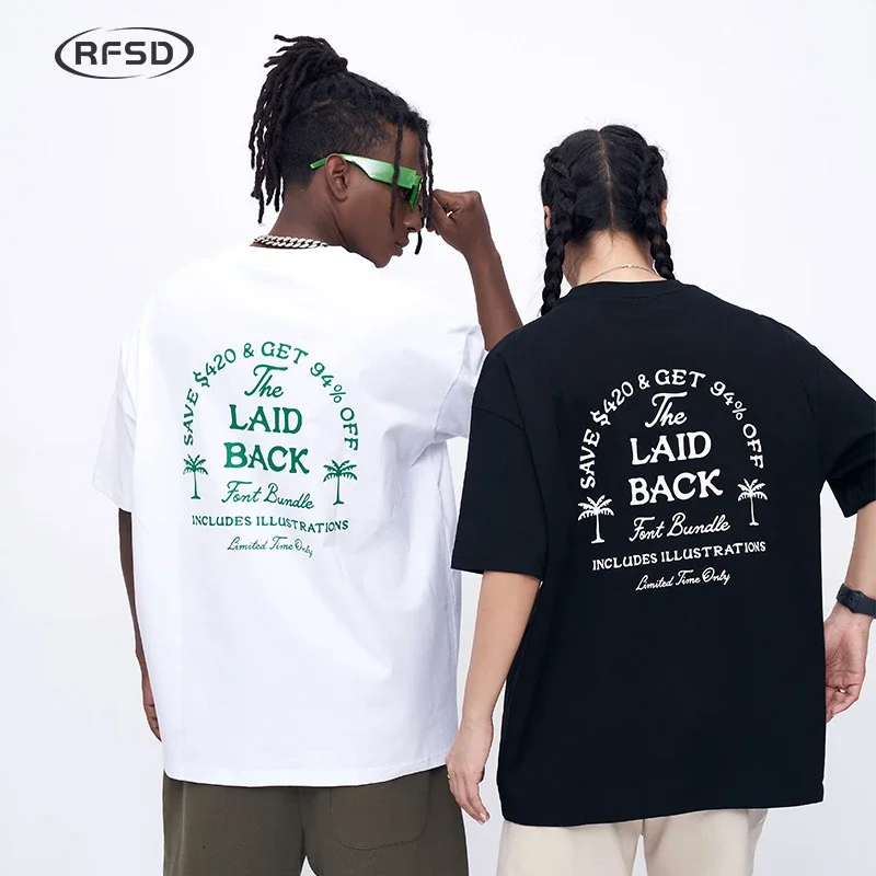 RFSD Men's Loose Printed T-shirt 2025 Spring-Summer