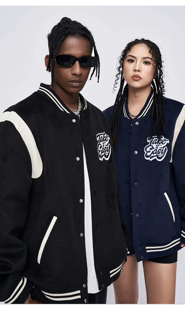 RFSD | 2025 FW New Color - Blocked Embroidered Bomber Jacket (Couple Style) Detail