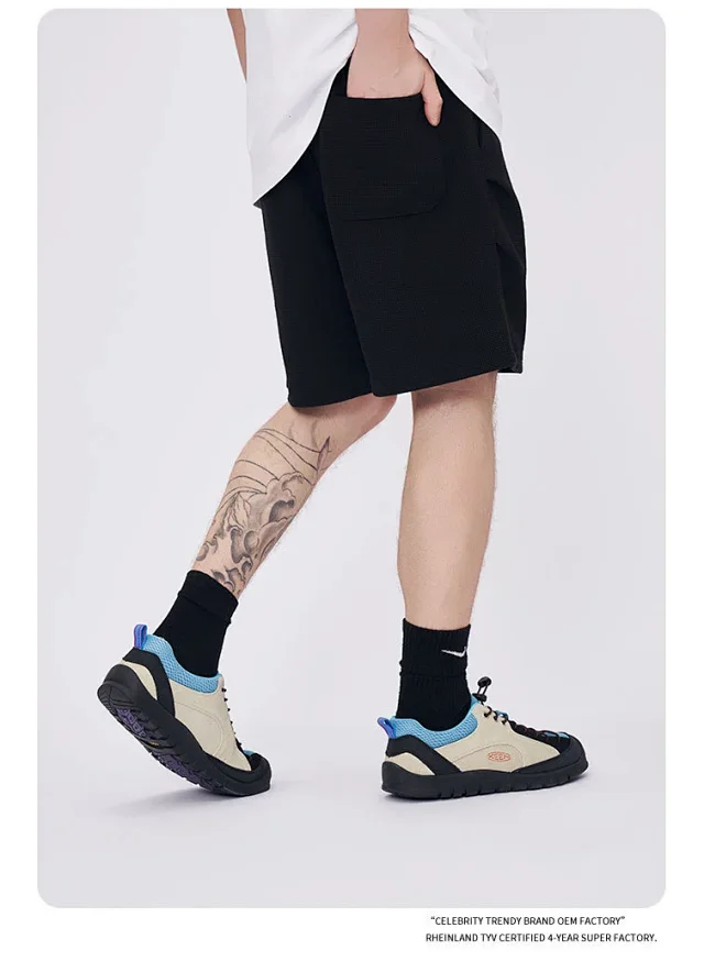 RFSD Men's Loose Pleated Shorts 2025 Summer Detail