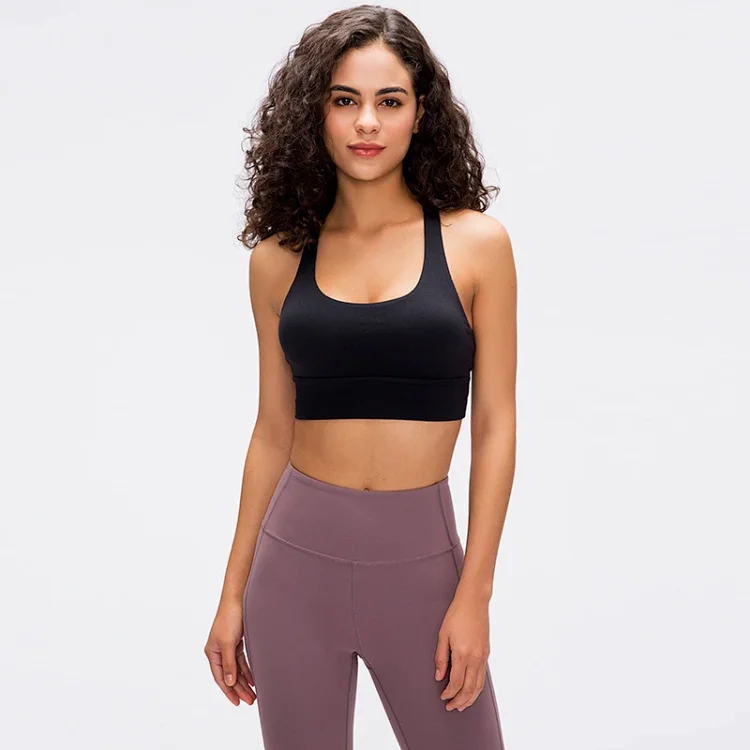 Bare-Feel Double-Strap Yoga Sports Bra
