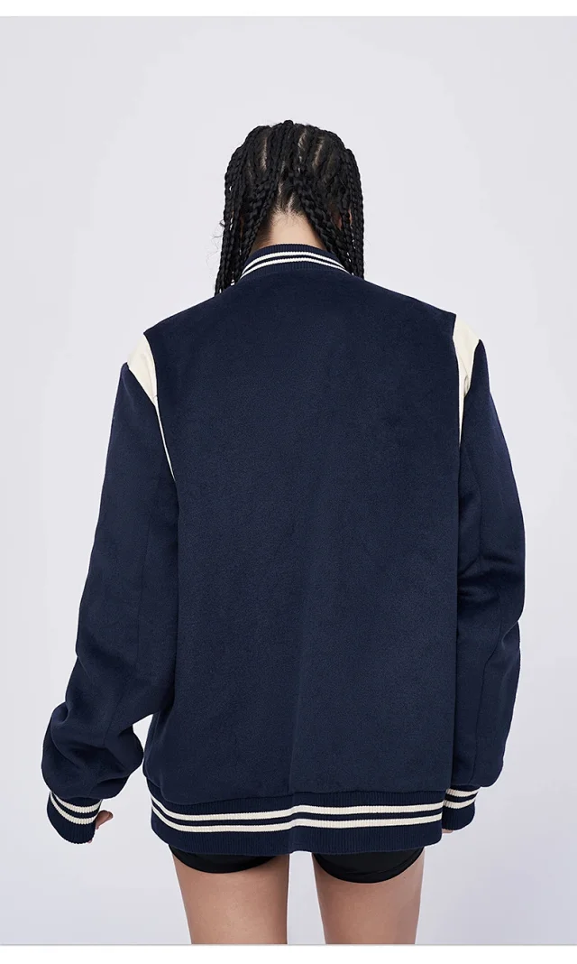 RFSD | 2025 FW New Color - Blocked Embroidered Bomber Jacket (Couple Style) Detail