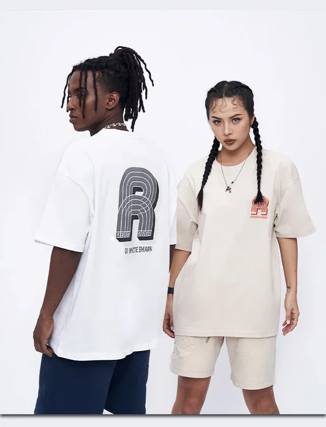 RFSD Men's 2025 SS Loose Suede Foam Print Tee 250g Detail
