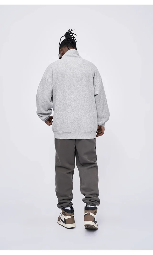 RFSD Men's 2025 A/W 380g Embroidered Half - Zip Sweatshirt Detail
