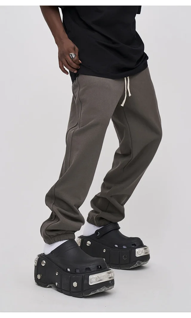 RFSD Men's 2025 Fall/Winter Earth Tone 420G Loose Straight Sweatpants Detail