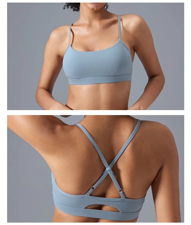Shockproof Seamless U-Back Yoga Bra Detail