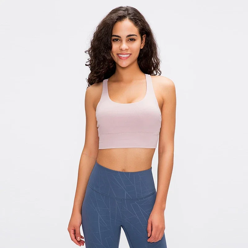 Bare-Feel Double-Strap Yoga Sports Bra